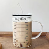 elvesmall 1pc 1L High Borosilicate Glass Cup with Lid and Straw Large Capacity Water Cup Iced Coffee Mugs Drinking Glasses Drinkware Gifts