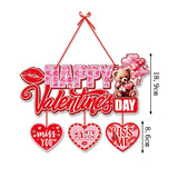 elvesmall  Valentine's Day Love Heart Door Sign Pendants Welcome 14 February Lovers Party DIY Be Mine Happy Valentine Party Home Decor