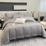 elvesmall High-end 100% Cotton Bedding Set King Size Simple White Duvet Cover Set 220x240 Simple Soft Skin Friendly Comforter Bedding Sets