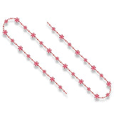 elvesmall  2.4 Meter Christmas Tree Acrylic Red Green Candy Beaded Decoration Chain Pendants Christmas Tree Hanging Xmas Party Favors