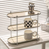 elvesmall  -  Ins style tabletop cup cream style display rack coffee cup tea cup mug storage shelf countertop luxury storage rack