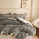 elvesmall New Super Thickened Warm Winter Blankets for Beds Artificial Lamb Cashmere Weighted Blankets Soft Fluffy Warmth Comforter Duvet