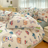 elvesmall  Home Textiles Bedding Set Soft Cotton Quality Queen Duvet Cover Set Sheets Pillowcase Bed Linen Single Double Bedding Sets 이불