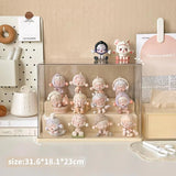 elvesmall  Blind Box Storage Display Stand Acrylic Transparent Lego Hand-made Decoration Display Cabinet for POPMart Dust-proof Display Box