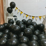 elvesmall 50PCS Gold Silver Black Metal Latex Christmas Baby shower Balloons Wedding Halloween Newyear's Globos Birthday Party Decorations