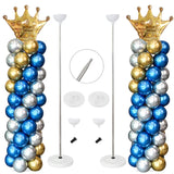elvesmall 1/2set Balloon Column Stand Kit 2M Adjustable Ballon Tower Holder for Wedding Birthday Party Baby Shower Christmas Decorations