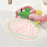 elvesmall  Trendy Modern Stripe IG Girly Living Room Carpet Nordic Home Large Area Bedroom Decoration Plush Fluffy High-quality Soft Rug