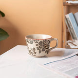 elvesmall  -  1pc 330ml 11.16oz Flowers Pattern Coffee Mug Ceramic Coffee Cup Vintage Tea Cup Gifts For Family Coworkers Birthday Day Gifts