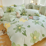 elvesmall Bedding Set for Girl Boy Bedroom KIDS Modern Comforter Duvet Cover Flat Sheet Pillowcase  Home Textile Soft Bed Linen