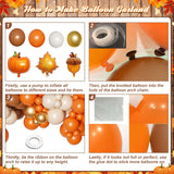 elvesmall Fall Balloon Garland Arch Kit Pumpkin Pine cone Maple Leaf for Autumn Harvest Baby Shower Thanksgiving Birthday Party Decoration