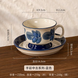 elvesmall  -  200ML European ceramic coffee cup mug premium sense hand-painted cup exquisite afternoon tea latte coffee mug birthday gift mug