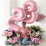 elvesmall 40Inch Big Foil Helium Number Balloon 0-9 Happy Birthday Wedding Party Decorations Baby Shower Large Figures Air Globos Supplies