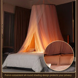 elvesmall Hanging Dome Mosquito Net Bed Canopy Romantic Shading Double Layer Bed Valance Anti-mosquito Home Textiles Bedcover Curtain