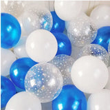 elvesmall 12pcs Ink Blue Latex Balloon Set Star Clear Pink Gold Helium Balloons Wedding Decoration Baby Shower Birthday Party Supplies