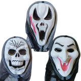 elvesmall Halloween Creepy Devil Mask Screaming Terror Scary Ghost Face Head Mask Horror Squealing Grimace Mask Cosplay Party Costume Prop