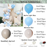 elvesmall Doubled Pearl Tiffany Blue Balloons Garland Arch Wedding Valentines Ball Decoration Matte White Ballon Kit Birthday Baby Shower