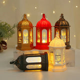 elvesmall Eid Decoration Light Eid Mubarak Lamp Ornament Islam Muslim Party Decor Supplies Ramadan Wind Lantern Decor for Home Party