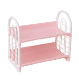 elvesmall Ins Desktop 2 Layer Storage Rack Large Capacity Multifunctional Student Desk Storage Office Cosmetics Stationery Organizing Rack
