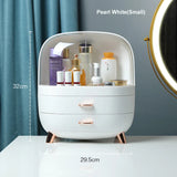 elvesmall  Makeup Container Polish Box Desktop Storage Organizer Makeup Drawer Large Box Cosmetic Capacity Storage Nail Jewelry Organizer