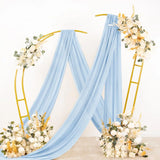 elvesmall Wedding Arch Chiffon Wrinkle Resistant Fabric Outdoor Lawn Wedding Decoration Ceremony Decoration Valance Birthday Party Valance