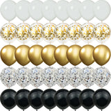 elvesmall 40PCS Silver Pearl Metal Latex Party Confetti Balloons Birthday Wedding BabyShower Decorations New year Globos