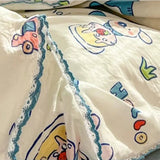 elvesmall  Home Textiles Bedding Set Soft Cotton Quality Queen Duvet Cover Set Sheets Pillowcase Bed Linen Single Double Bedding Sets 이불