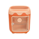 elvesmall Piggy Drawer Pen Holder Girl Heart Student Multifunctional Storage Office Stationery Rreative  Cartoon Multi Grid Cute