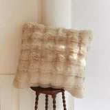 elvesmall  High-end Tuscan Imitation Fur Throw Pillow Luxury High Grade Sofa Cushion Super Soft  Plush Seat Cushion/Back Cushions Pillows