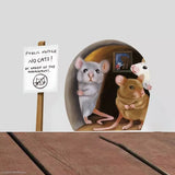 elvesmall Funny Mouse Hole Wall Stickers Bedroom Kitchen Baseboard Home Decoration 3D Vinyl Wall Decals DIY Cartoon Rats Animal Art Mural