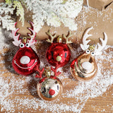 elvesmall 2pcs Elk Christmas Ball Ornaments Xmas Tree Hanging Pendants Christmas Holiday Party Decorations New Year Gift Supplies Navidad