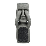elvesmall See Hear Speak No Evil Garden Easter Island Statues Creative Resin Sculpture Outdoor Decoration Home Vase Statue Decor Figurine