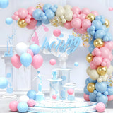elvesmall Baby Shower Decoration Macaron Pink Blue Balloon Garland Arch Kit Wedding Birthday Boy Or Girl Gender Reveal Party Balloon Decor