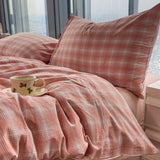 elvesmall 4-Piece Cotton Bedding Set, 1 Quilt Cover, 1 Sheet, 2 Pillowcases, Available in Single or Double Bed Sizes, Extremely Soft