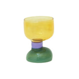 elvesmall  -  1PC Color Funky Irregular goblet cocktail glass drinking glasses shot glasses set champagne glass BPA free Glass cup 6.7oz
