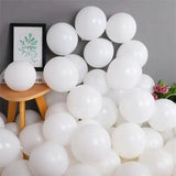 elvesmall 115pcs White Memorial Day Party Arch Background Baby Shower Supplies Event Celebration Decor Kids Birthday Balloon Garland Kits