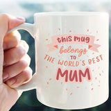 elvesmall  -  1pc 330ml Best Mum Mug Gifts for Mummy Grandma Ceramic Mugs Coffee Cups Desktop Decoration Summer and Winter Drinkware