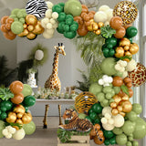 elvesmall  Jungle Animal Balloon Garland Arch Kit 1st Birthday Party Decoration Kids Boy Baby Shower Safari Decor Latex Balloons
