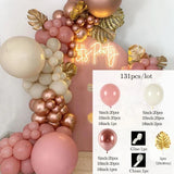 elvesmall Pink Metallic Balloon Garland Arch Kit Wedding Birthday Party Decoration Kids Globos Rose Gold Confetti Latex Ballon Baby Shower