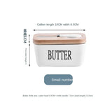 elvesmall Butter Container Ceramic Box Restaurant Sealed Storage Box Cheese Boxwith Knife Butter Slicer Butter Dish Tableware