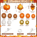 elvesmall Fall Balloon Garland Arch Kit Pumpkin Pine cone Maple Leaf for Autumn Harvest Baby Shower Thanksgiving Birthday Party Decoration