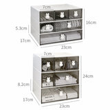 elvesmall Kawaii Ins Organizer Desktop Drawer Free Combination Storage Box Plastic Hairpin Makeup Cosmetics Desk Storage Organizer Rack
