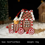 elvesmall  Christmas Decorations Snowflake Gingerbread Man Christmas Tree Pendant Christmas Reindeer Black Bear Elf Decorations Pendant