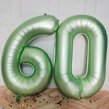 elvesmall 40inch Olive Green 0-9 Number Digital Helium Balloons Kids Adult 18 30 60th Birthday Party Decor Wedding Hawaiian Party Supplies