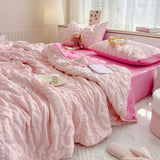 elvesmall  Summer Quilt Comforter Quilt Seersucker  Household Machine Washable Suitable Cool and Refreshing  Blanket