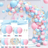 elvesmall 105Pcs Gender Reveal Balloons Arch Kit Baby Shower Decor Pink Blue Balloons Garland Decor Boy Girl 1st Birthday Party Decoration