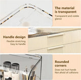elvesmall  Cream Cover Dustproof Three layers Storage Box,Makeup Brush Holder,Large Capacity Desktop Storage Box with Drawer