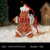 elvesmall  Christmas Decorations Snowflake Gingerbread Man Christmas Tree Pendant Christmas Reindeer Black Bear Elf Decorations Pendant