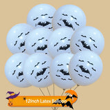 elvesmall 18pcs/set 18inch Orange Stars Foil Balloons Gold Confetti Black Latex Ball Halloween Kids Birthday Party Decors Inflate Balls