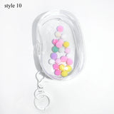 elvesmall Jewelry Organizer Transparent Storage Box Pouch Mystery Box Keychain Bag Storage Case Thicken Wallet Cute Doll Bag Organization