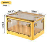 elvesmall Foldable Storage Box Closet Organizer With Wheels Stackable Sundries Organizer Clothes Quilts Toys Books Storage Box